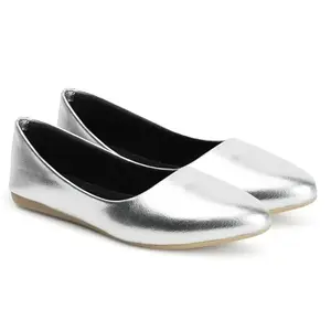 ICONICS Women Ballerina Colour-Silver, Size-UK-4