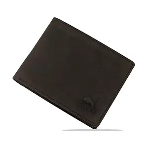 VILL OKSE Genuine Leather Wallets for Men with RFID Protection (NSL/DK/01/GraniteBlackHunter)