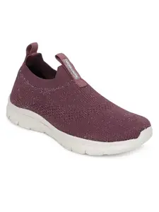 Carlton London Women Purple Comfortable Slip On Snakeer with Heels, for for Casual, Walking & Daily Use (38)