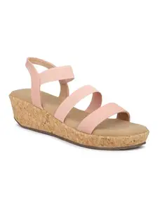 INC.5 Women Peach Wedge Heels
