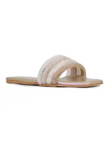 Inc.5 Womens Rose Golden Casual Solid Open Toe Slip-On Flats