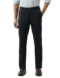 Arrow Men's Checked Tapered Fit Trousers