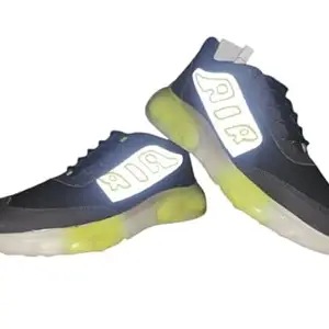 GT FASHION HUB Men's Casual Shoes Stylish Comfortable Casual Shoes |Fabric Lace-Up Outdoor Trendy Lightweight Casual, Stylish Sport Shoes (Black, UK Footwear Size System, Adult, Men, Numeric, Medium, 6)