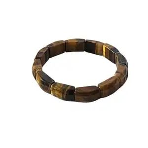 Natural Tiger Eye Bracelet – Rectangular Shape | Original Stone for Courage, Protection & Will Power