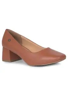 Bata Marina Block Pump Womens Pumps Tan Fashion Sandal Light Brown - 3 UK