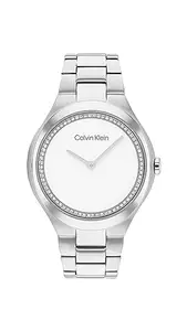Calvin Klein Admire Qtz Basic White Round Dial Women's Watch|Stainless Steel Material|Multi Color Band - 25200365