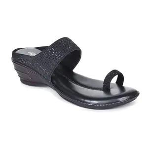AJANTA Women's Black Outdoor Sandals - 4 UK (37 EU) (CL0760)