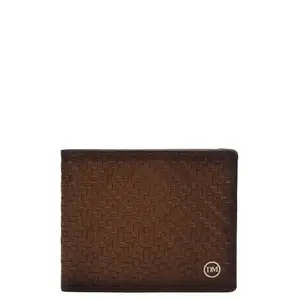 Da Milano RFID Protected Leather Wallet for Men with Card Slot - Brown