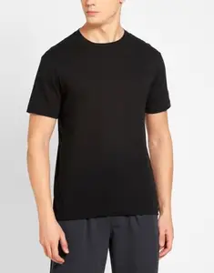 THE BLAZZE Men Regular Round Neck Half Sleeves Dry Fit Jersy Gym Sports T-Shirt L721 0017 (XL, BLK_PLN)