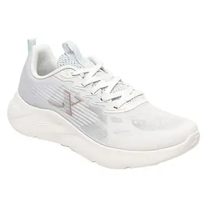 XTEP Women's White Green Mesh Upper Lightweight Sports Running Shoes (4.5 UK)