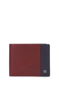 Allen Solly Men Maroon Patterned Leather Wallet