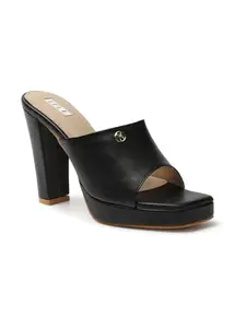 ELLE Women Sandal,Black,UK-6