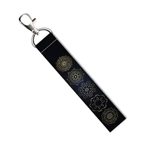ISEE 360® Mandala Art Lanyard Bag Tag with Swivel Lobster for Gift Luggage Bags Backpack Laptop Bags Travelers Students Worker L X H 5 X 0.8 INCH