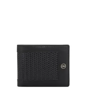 Da Milano RFID Protected Leather Wallet for Men with Card Slot - Black