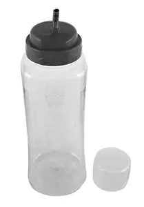 Kuber Industries Plastic Olive Oil Dispenser with Leakproof Pour Spout and Measurement Marks on The Oil Container for Healthy Cooking (Grey), Pack of 1