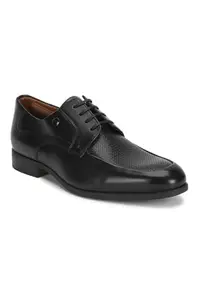 Louis Philippe Men Black Leather Lace Up Shoes