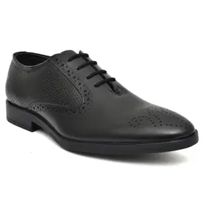 Shevre Men's Black Crust Leather Derby Formal Lace Up Comfortable Lightweight Casual Shoes