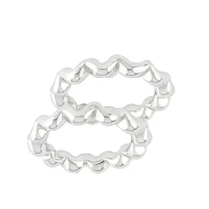 MOONPLUS Sterling Silver Toe Rings Adjustable Type| Bichiya|Longlasting Shine|Elegant Design Bands|Gift for Women and Girls|Strong Features Velli Metti