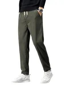 Samfor Men's Comfortable Corduroy Pants | Relaxed Fit Stretch Waist Trousers for Everyday Wear