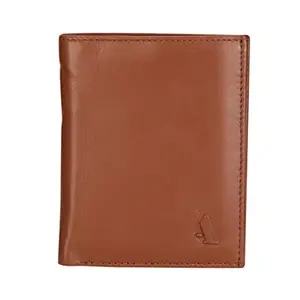 Adamis Tan Leather Mens Bi-Fold Wallet