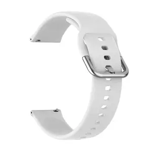 AONES 22mm Silicone Belt Watch Strap with Metal Buckle Compatible for Garmin Venu 2 Watch Strap White