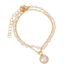 Elegant Double-Layered Pearl Bracelet for Women and Girls – Perfect for Gifting & Special Occasions
