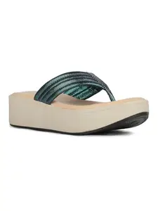 Inc.5 Womens Green Solid Round Toe Party Wear Wedge Heel Sandals