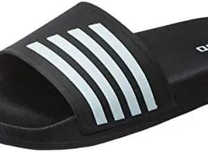 URJO Men's Slider Black Slipper Kids UK (MENSLIDER_ADI_BLK_9)