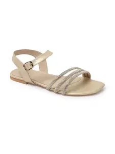 ELLE Women Sandal,Gold,UK-6