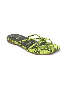 ELLE Women Sandal,Neon Green,UK-5