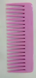 Wide-Tooth Detangling Comb And Regular pony comb COMBO (Light Pink)