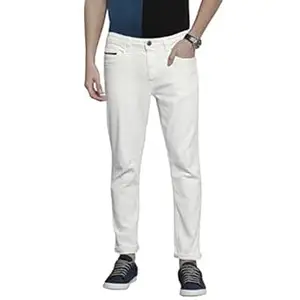 The Indian Garage Co Men Carrot Fit Solid Mid-Rise Stretchable Jeans