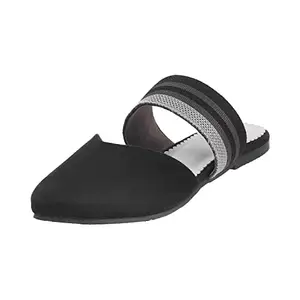 Mochi Womens Synthetic Black Slip Ons (Size (5 UK (38 EU))
