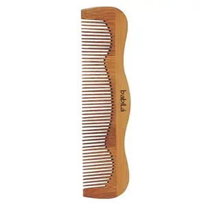 Babila Half coarse & Half Fine Tothed Neem Wood Dressing Comb-WC-V02