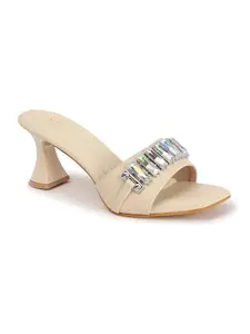 Carlton London Women Sandal,Cream,UK-3