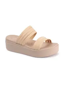 Elle Women Sandal, Beige, 8