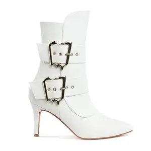 London Rag Chunky Buckle Strap Ankle Boots