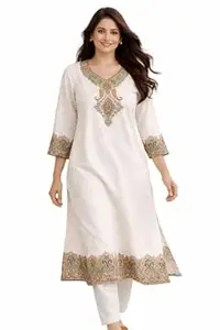 Women Pure Cotton Chikankari Kurti