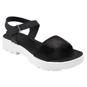 Right Steps Women's Black Fashion Sandals-3 UK (36 EU) (G3_BL-36)