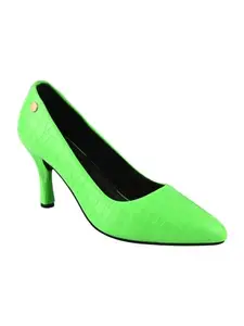 TRYME Chunky Heel Bellies Women's Fashion Pointed Stiletto Heel Pump Shoes for Party and Formal Occasions