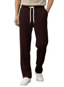 Pinkmint Men's Poly Lycra Ribbed Relaxed Fit Stretchable & Comfortable Trouser | Flexible Elastic Waist with Drawstring Lower for Man | Men Tack Pant Casual Wear | Gym Joggers | Lounge