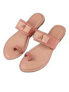 WalkTrendy Walktrendy Womens Synthetic Pink Open Toe Flats - 4 UK (Wtwf284_Pink_37)