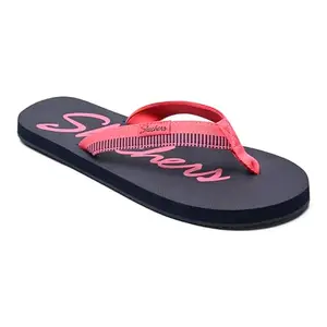 Skechers Womens COURTWALD INDIA Navy Coral Casual Flip Flops