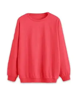 Mack Jonney Solid Round Neck Cotton Fleece Sweatshirt for WOMEN-VMACK639269