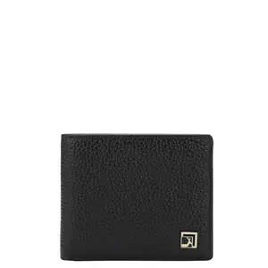 Da Milano RFID Protected Leather Wallet for Men with Card Slot - Black