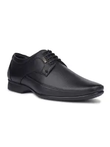 Liberty Men Formal Derby Shoes With PU Upper | PVC Sole for Formal & Office Wear | Lacing Shoes (7 UK - Black)