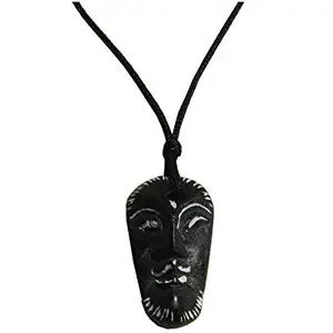 WanPosh Handmade Soapstone Pendant, Locket Mask Symbol Charm Necklace.