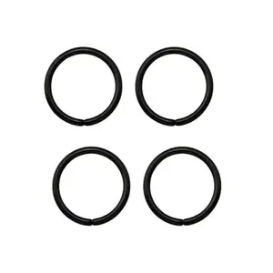 fashion accessories Nosering or Nose Pin Silver and Golden or Multi Colors Plated Nose Ring Women and Girls (2PCS)� (NOSERING-BLACK-2P)