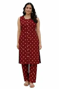 Women’s Printed Kurta with Pants Set