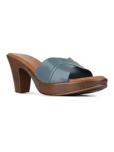 Inc.5 Womens Navy Solid Round Toe Block Heel Sandals